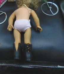 american girl blue dot back b